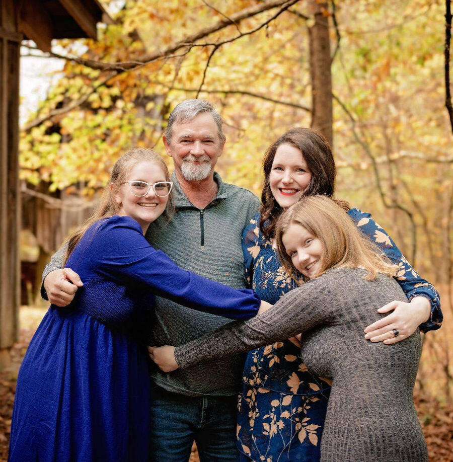 Misty Campbell and family during treatment